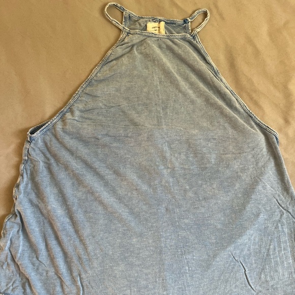 Billabong To the Point Washed Blue Tank Top Halter Neck Flowy Top - Picture 7 of 8